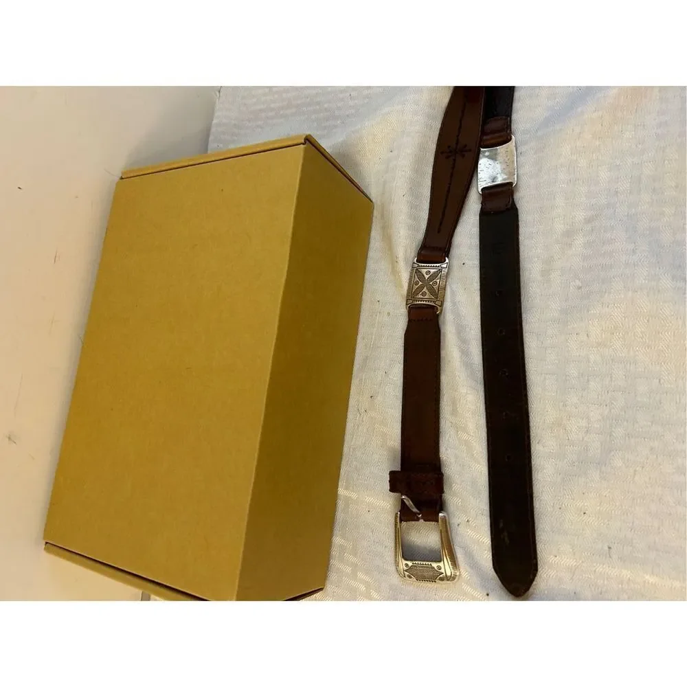 Fossil Brown and silver belt‎ 40